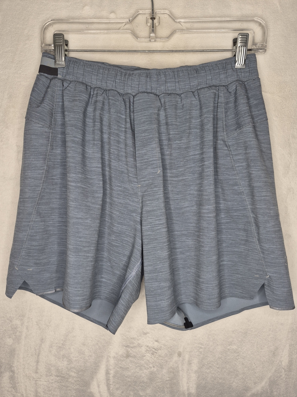 Lululemon Surge Athletic Running Shorts Heather Blue Gray Mens Small 27x6